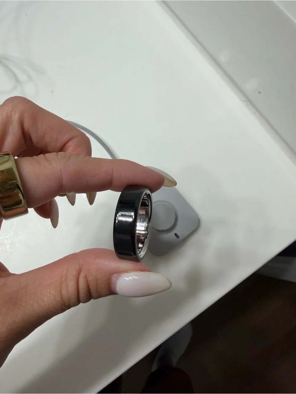 Oura Ring - Black and Silver Smart Health Ring